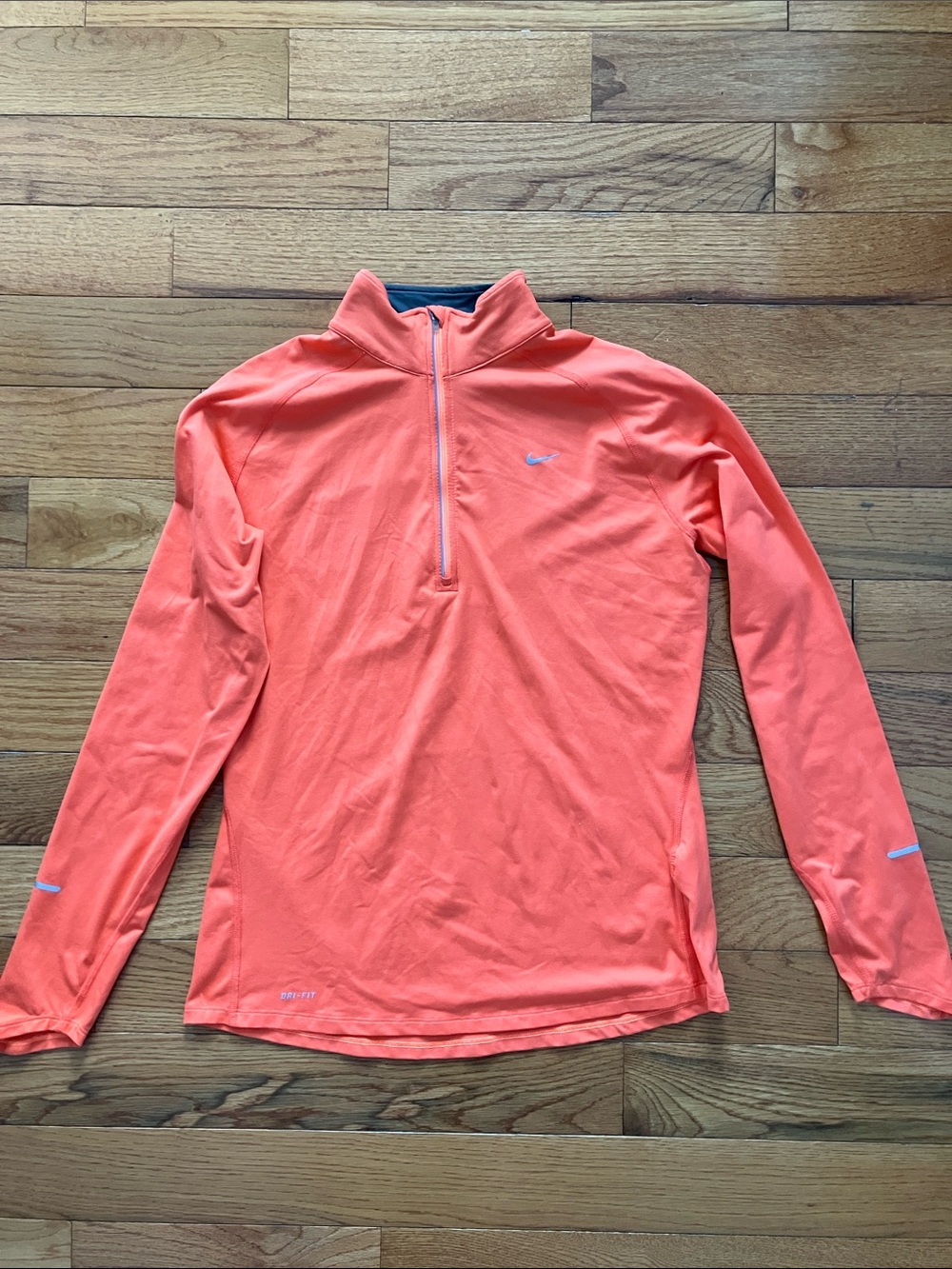 Nike Women’s Dri-Fit Orange 1/4 Zip - Large